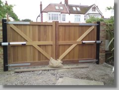 Hardwood Iroko Manor style swing gates