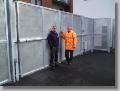 Galvanized commercial gates